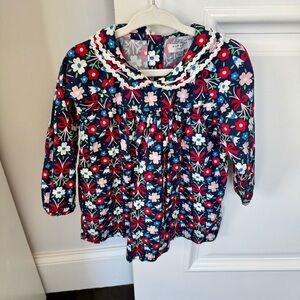 Maison Me Baby Mimi Dress, Navy Kaleidoscope Flower, Size 18-24 months